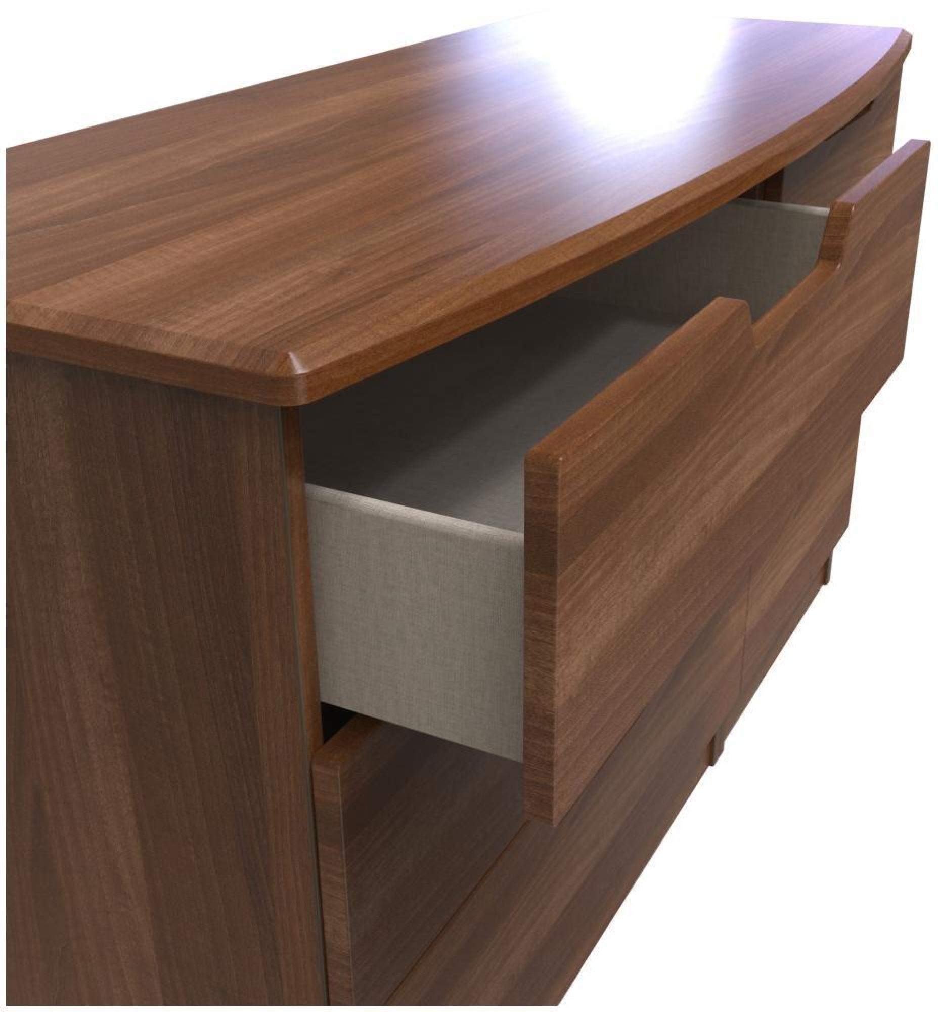 Bella Dresser - 6 Drawer - Midi - Walnut