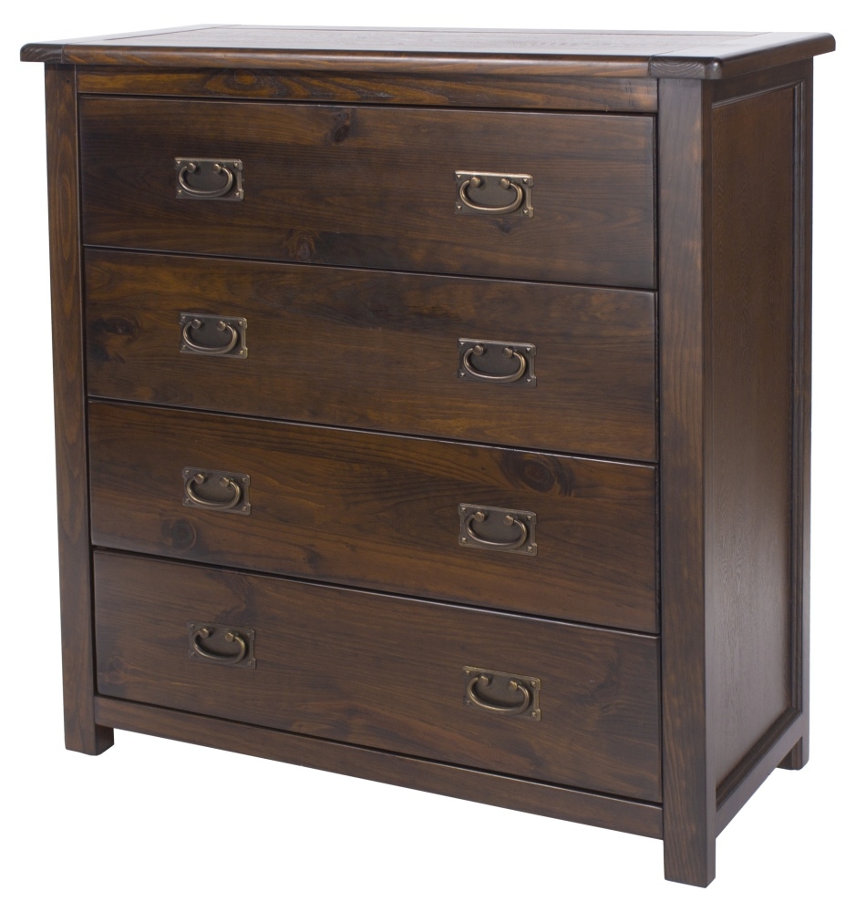Boston Chest - 4 Drawer - Dark Wood