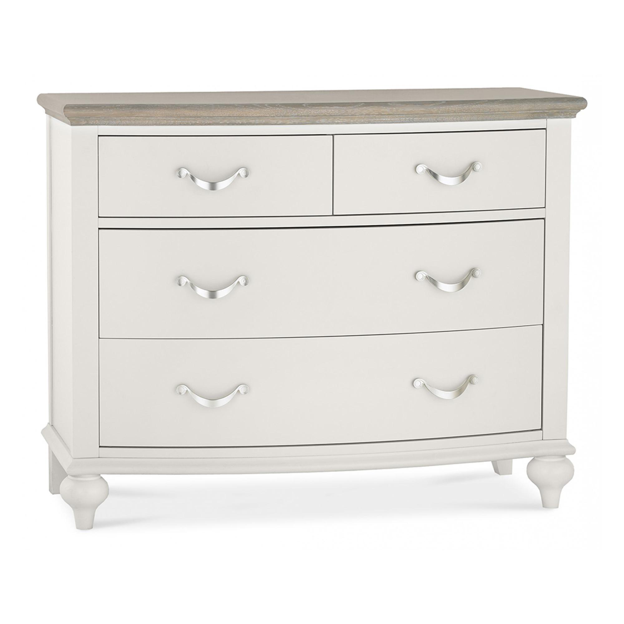Montreux Chest - 2+2 Drawer - Grey Washed Oak & Soft Grey