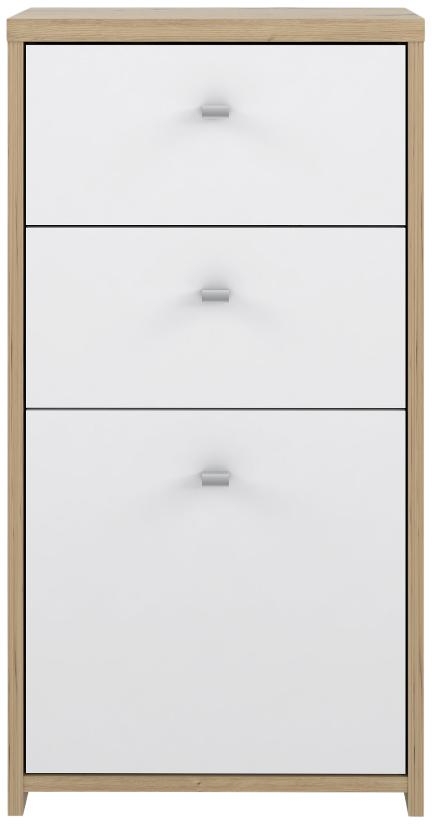 Best Oak and White 2 Drawer 1 Door Cabinet