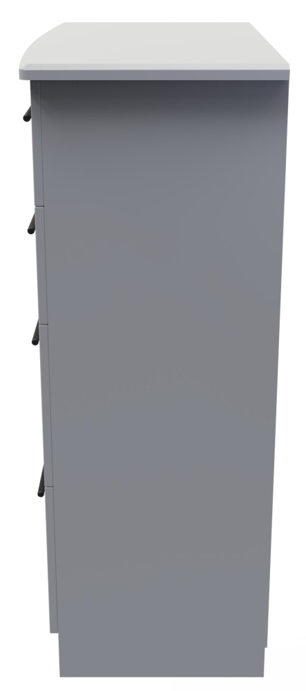Beverley Chest - 4 Drawer - Deep - Grey