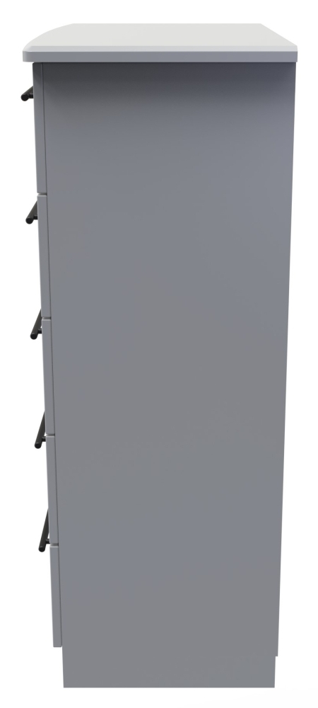 Beverley Chest - 5 Drawer - Grey