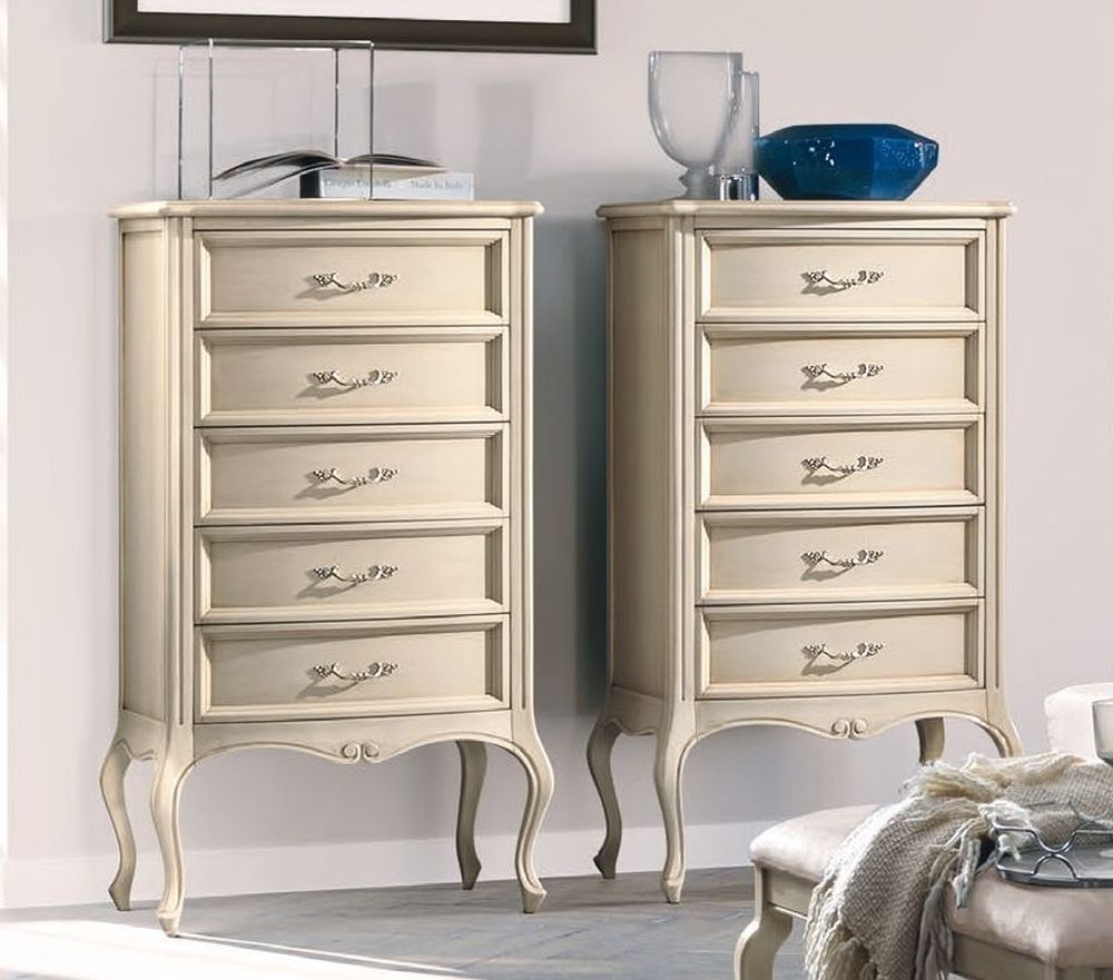 Verdi Chest - 5 Drawer - Midi - Ivory - French Style