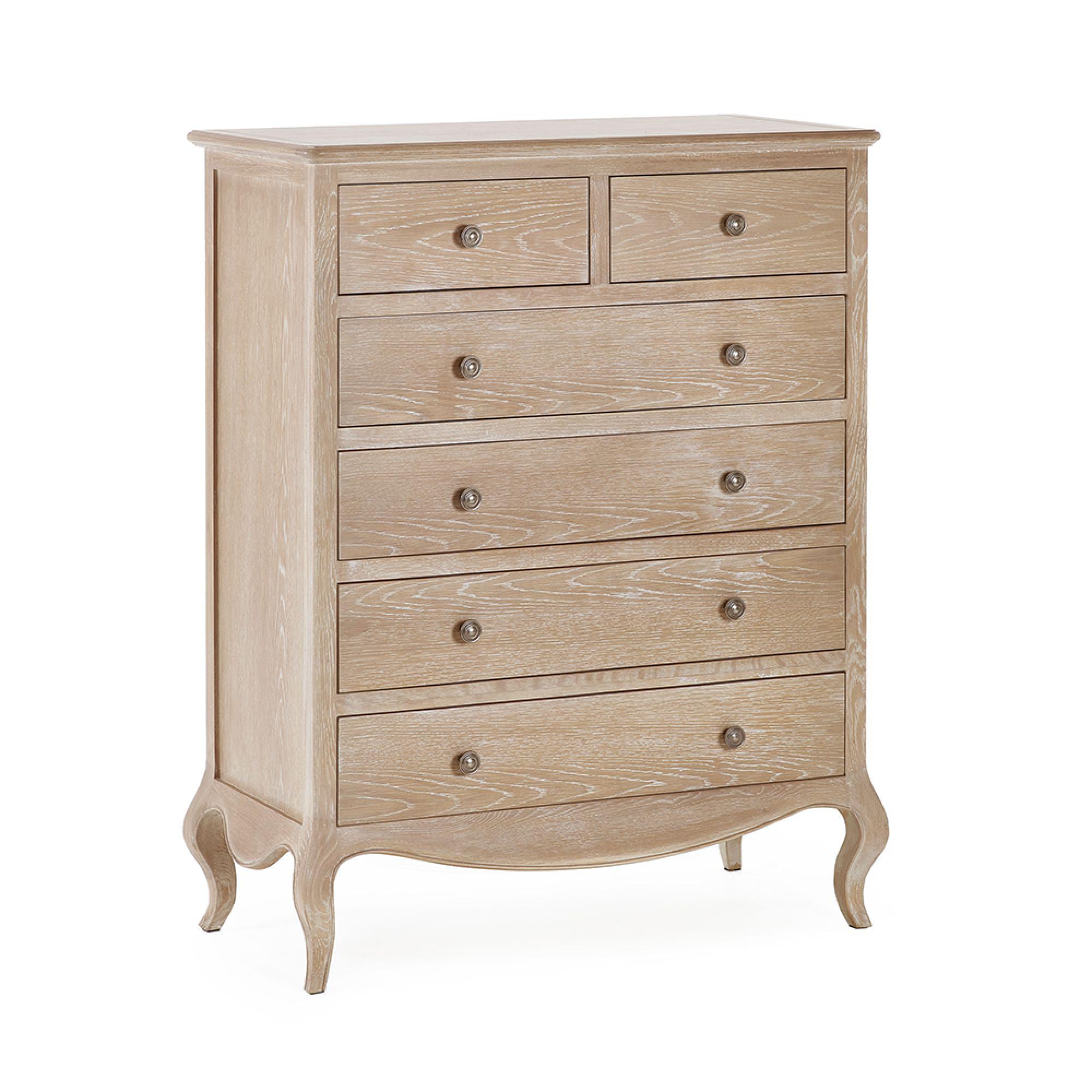 Camille Chest of Drawers - 4+2 Drawer - French Style - Oak