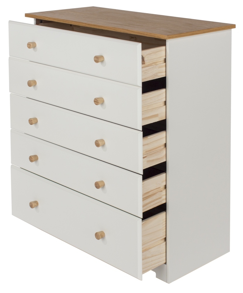 Colorado Chest - 5 Drawer - White