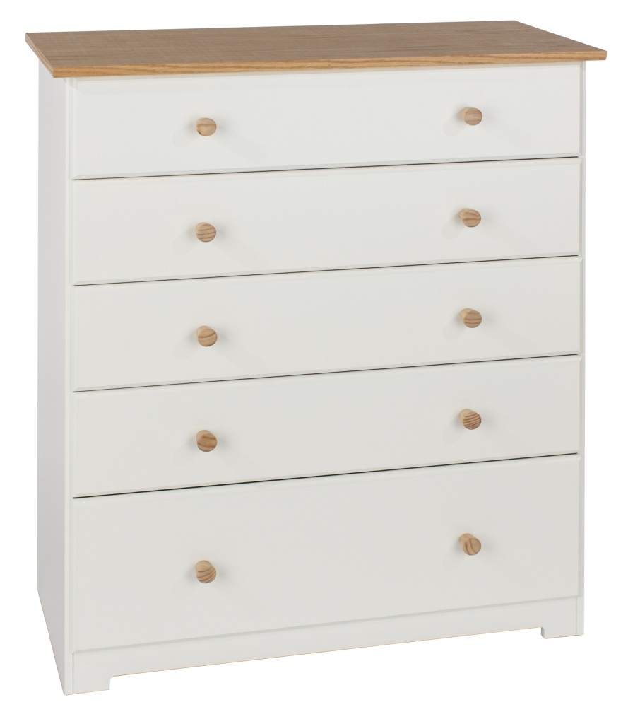 Colorado Chest - 5 Drawer - White