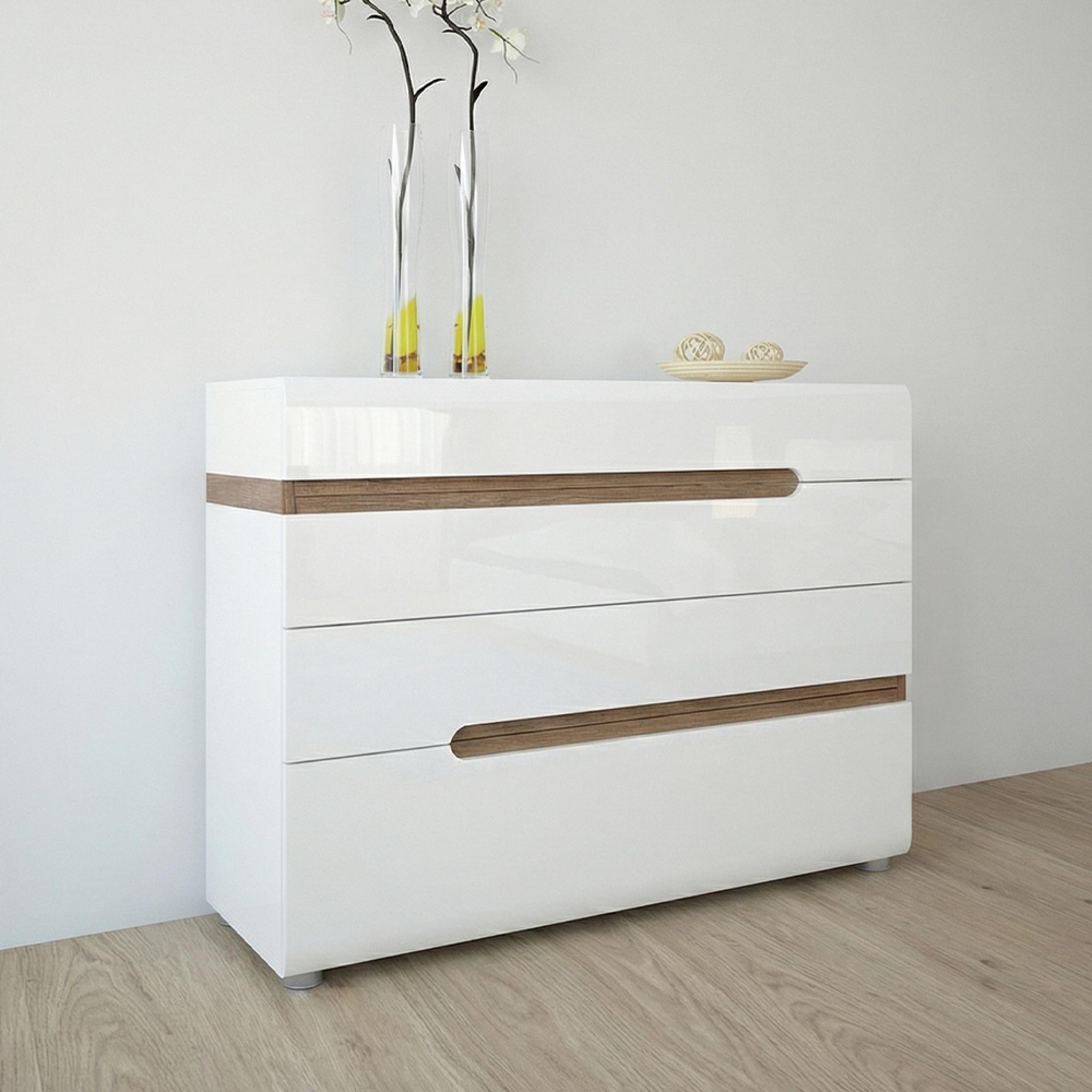 Chelsea Chest - 4 Drawer - White Gloss