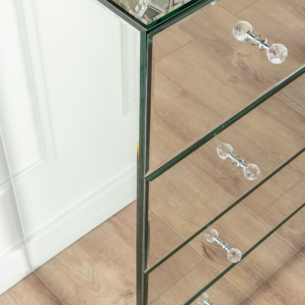 Chelsea Chest - 4 Drawer - Mirrored