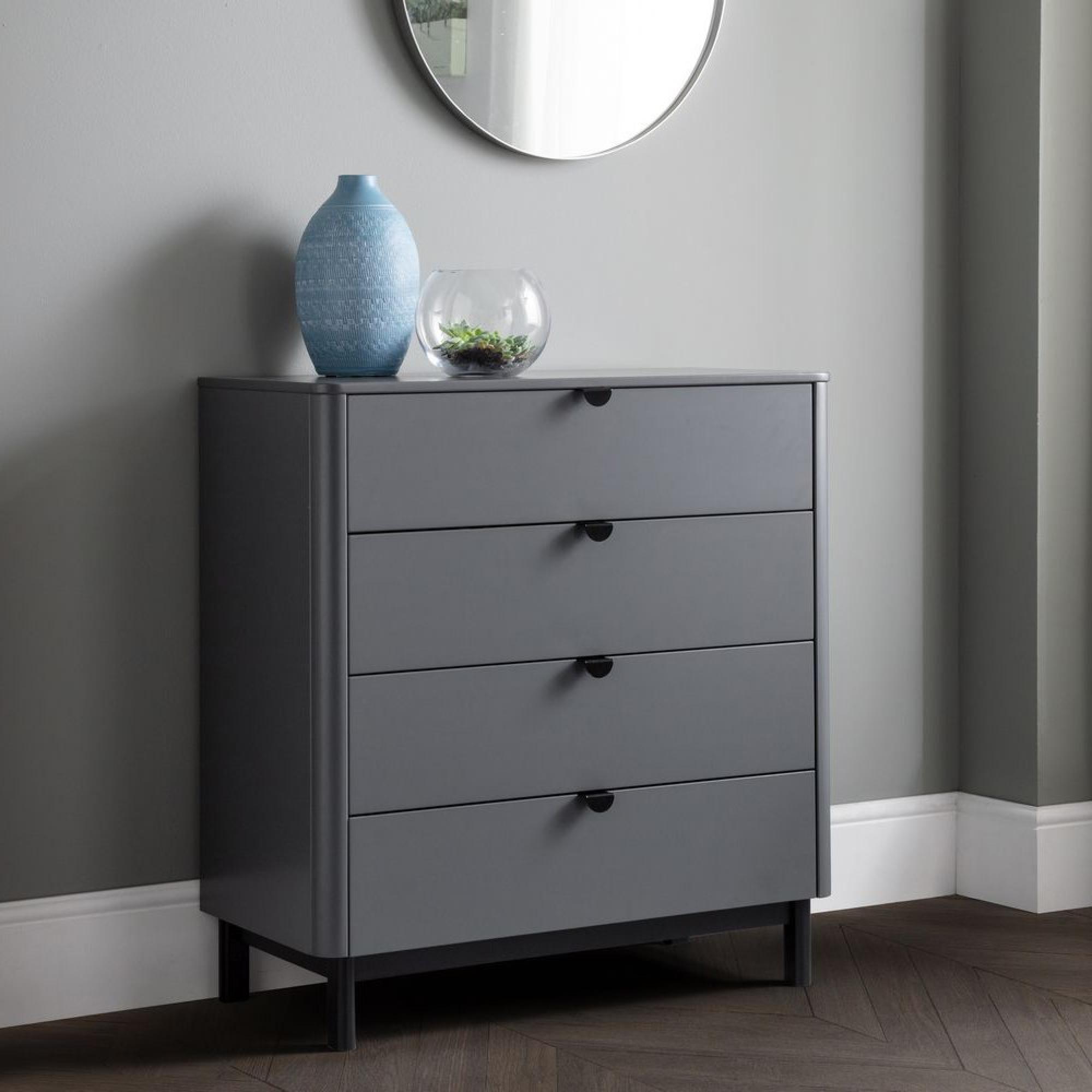 Chloe Chest of Drawers - 4 Drawer - Grey