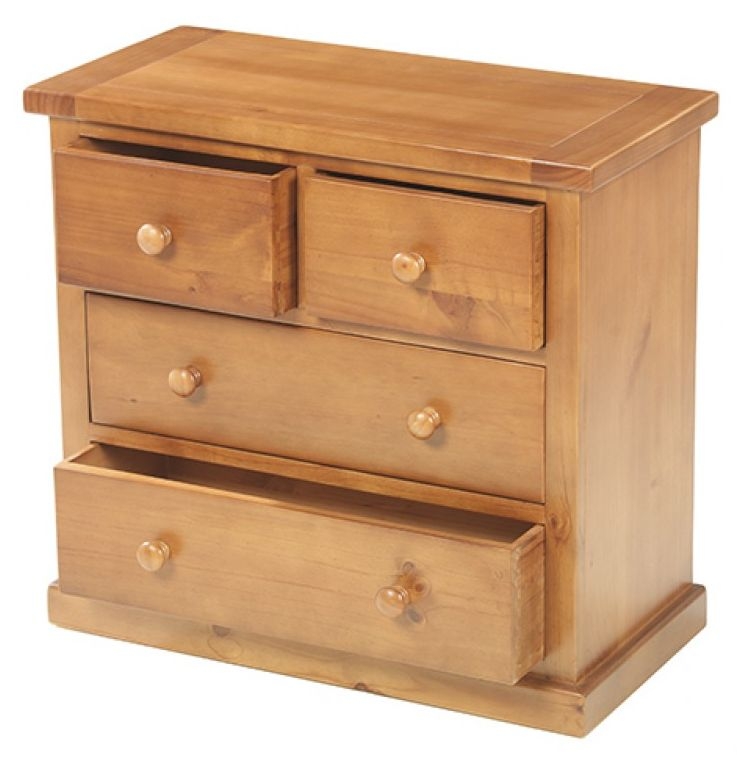 Churchill Waxed Pine 2+2 Drawer Chest