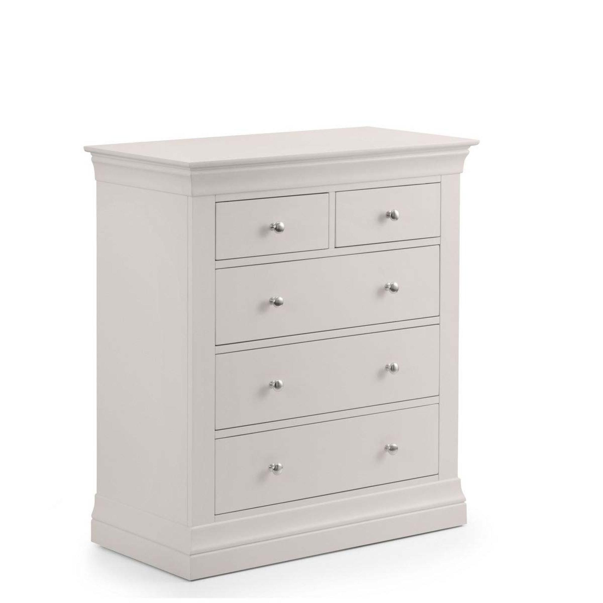 Clermont Chest of Drawers - 3+2 Drawer - Soft Grey