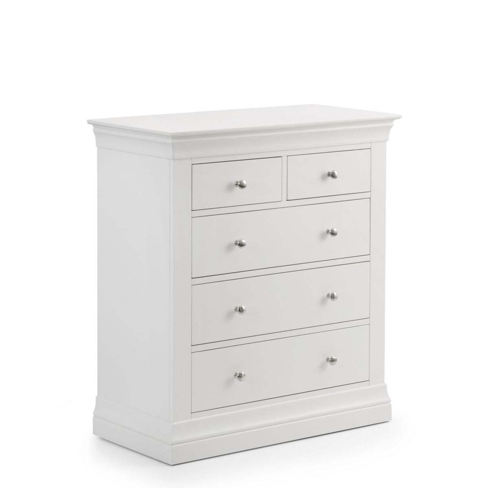 Clermont Chest of Drawers - 3+2 Drawer - White