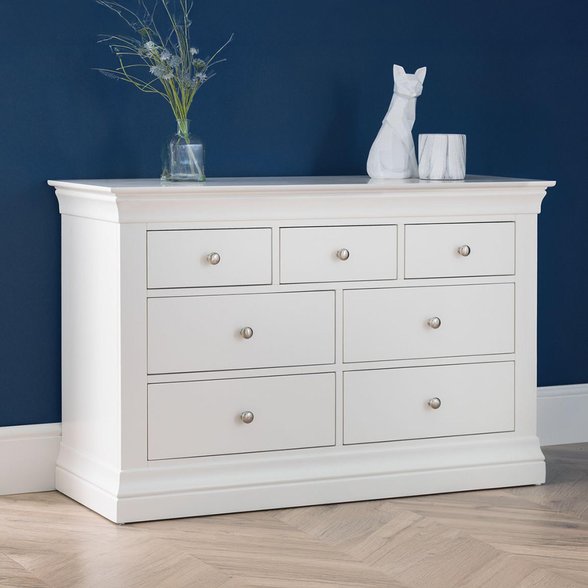 Clermont Chest of Drawers - 4+3 Drawer - White