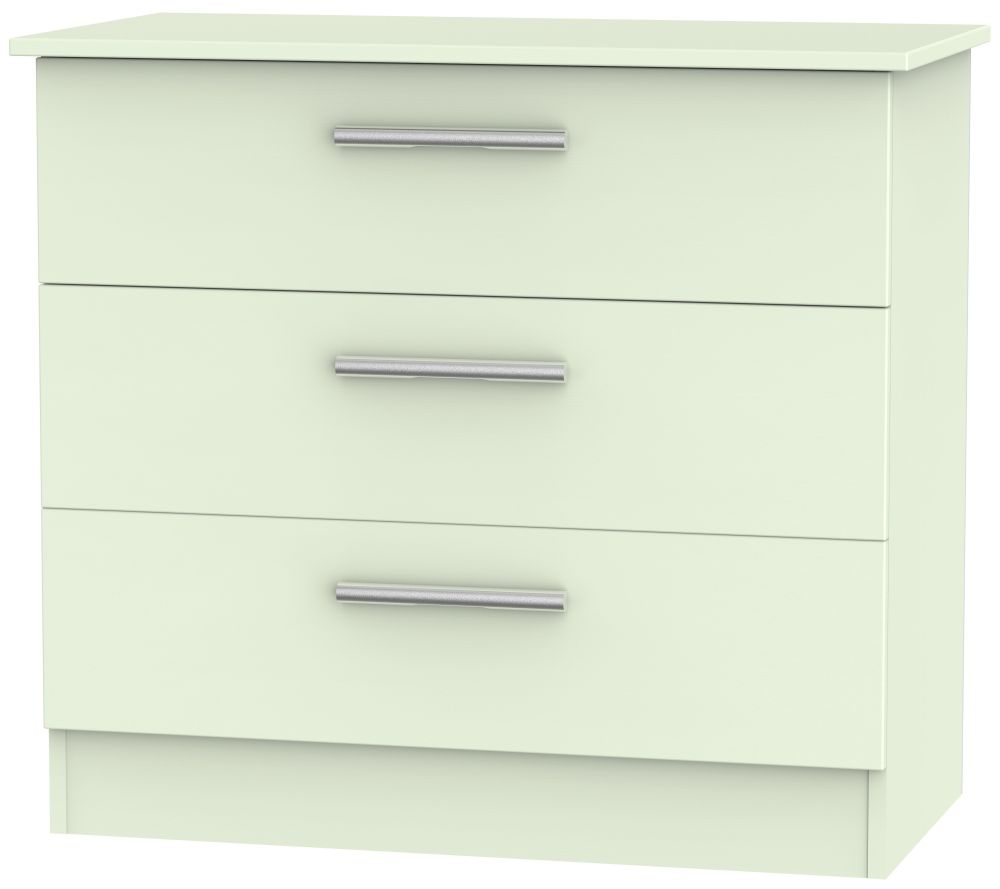 Contrast Cream 3 Drawer Small Chest