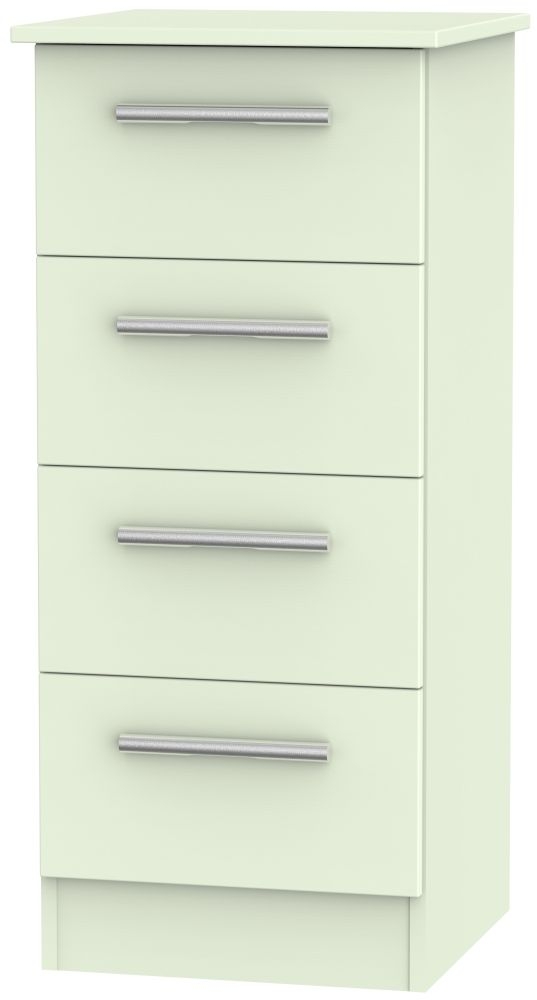 Contrast Cream 4 Drawer Narrow Chest