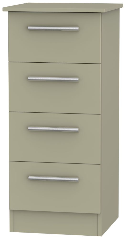 Contrast Mushroom 4 Drawer Narrow Chest