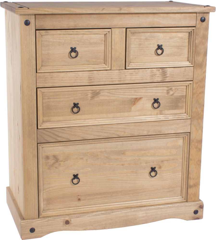 Corona Chest - 2+2 Drawer - Pine Mexican
