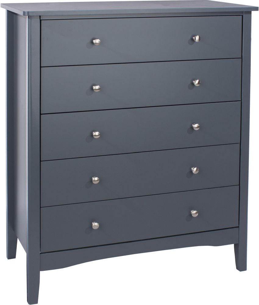 Como Chest - 5 Drawer - Blue Painted