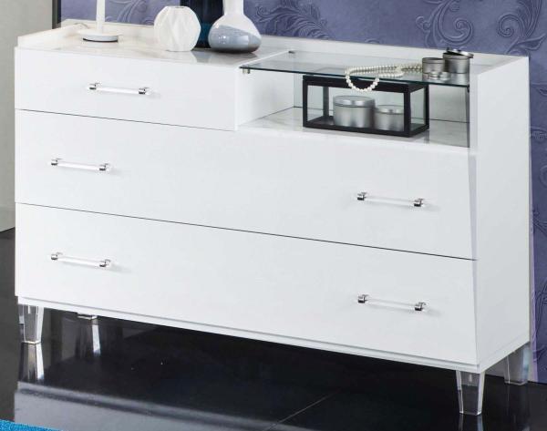 Cristal White Marble Italian 3 Drawer Dresser
