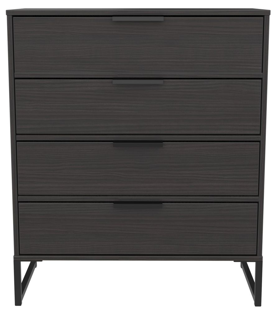Diego Black 4 Drawer Chest