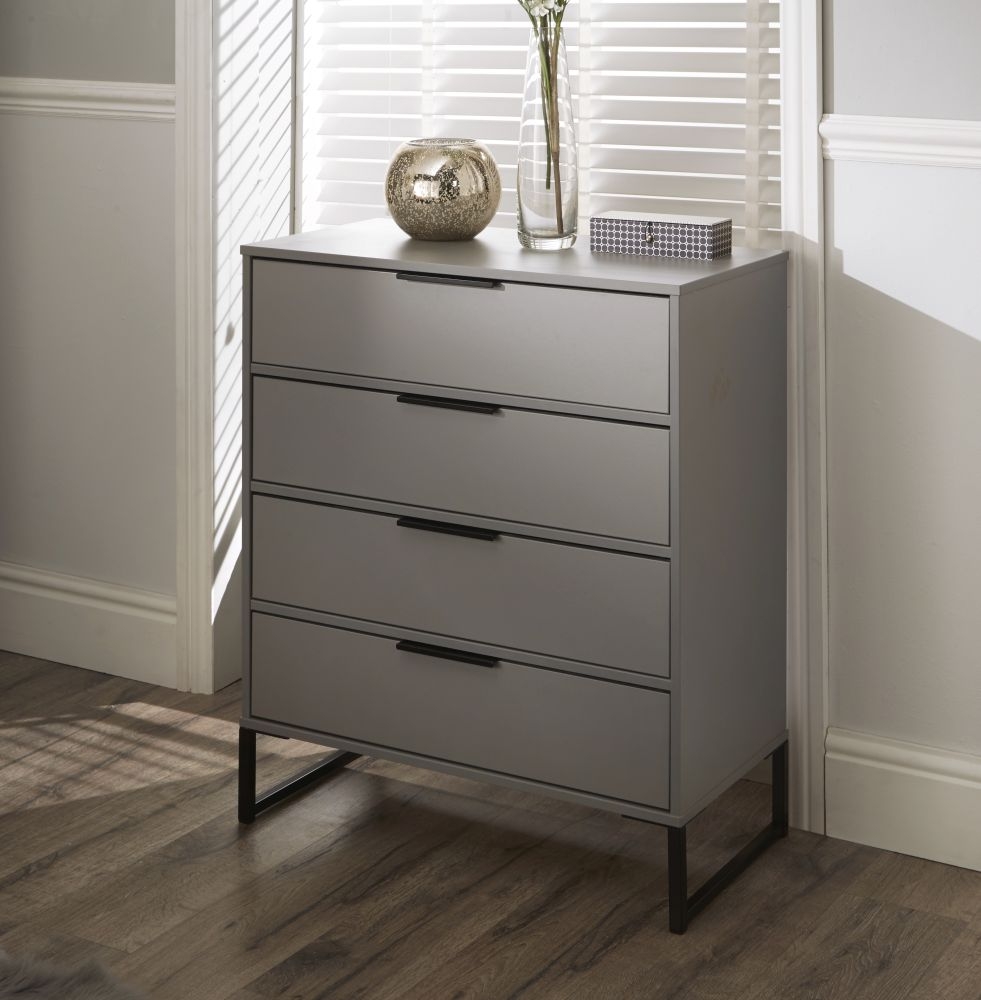Diego Chest - 4 Drawer - Grey