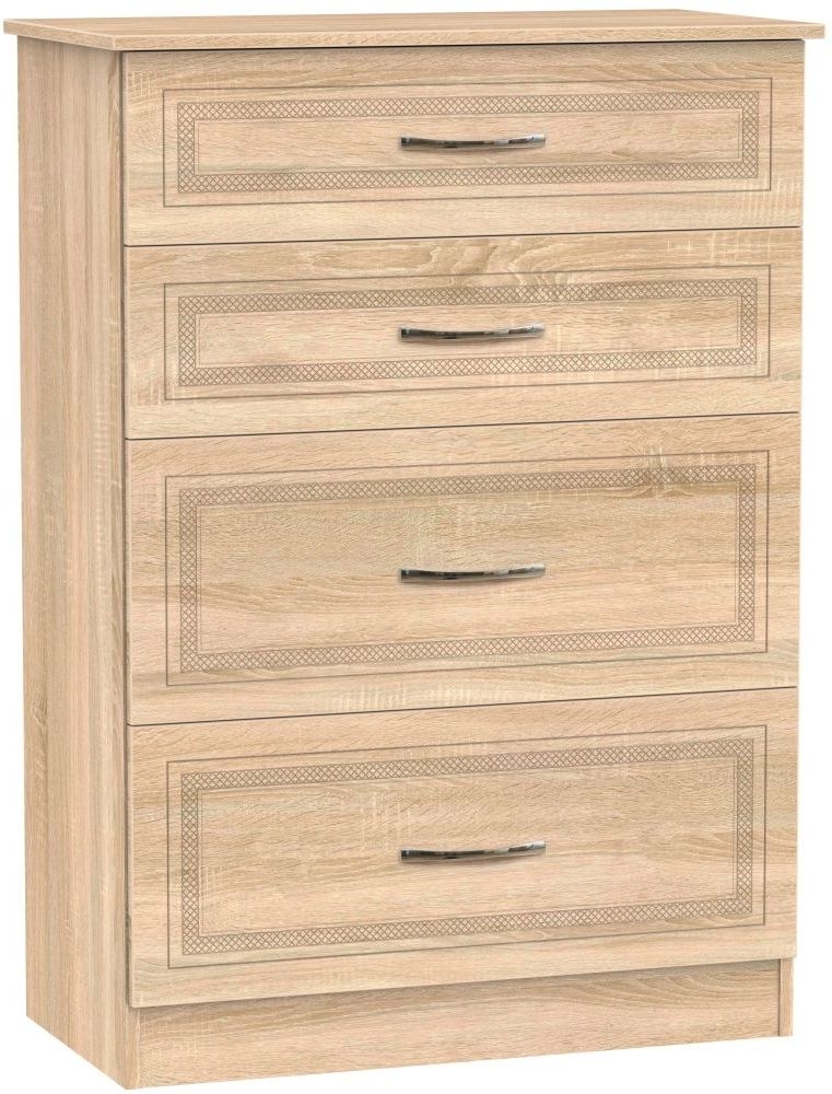 Dorset Oak Effect 4 Drawer Deep Chest