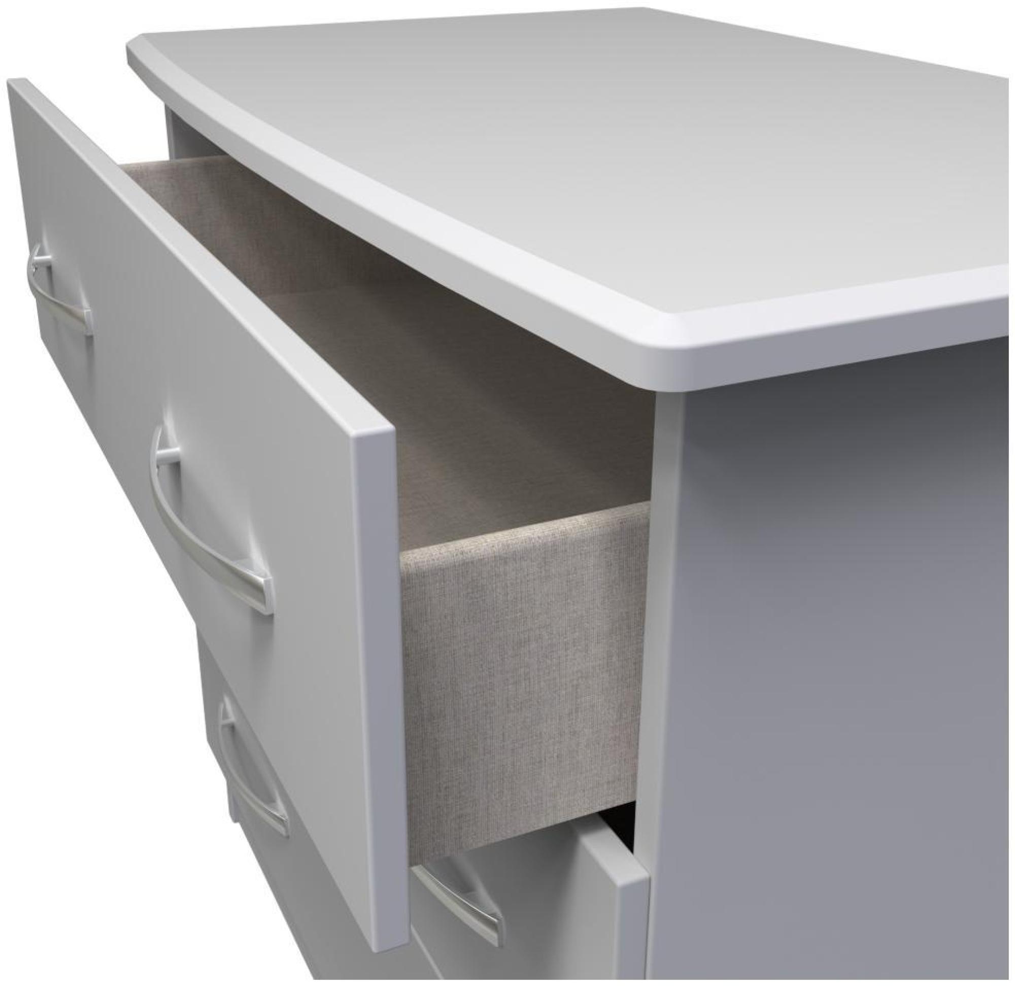 Eve Bedside Cabinet - 1 Drawer - Grey