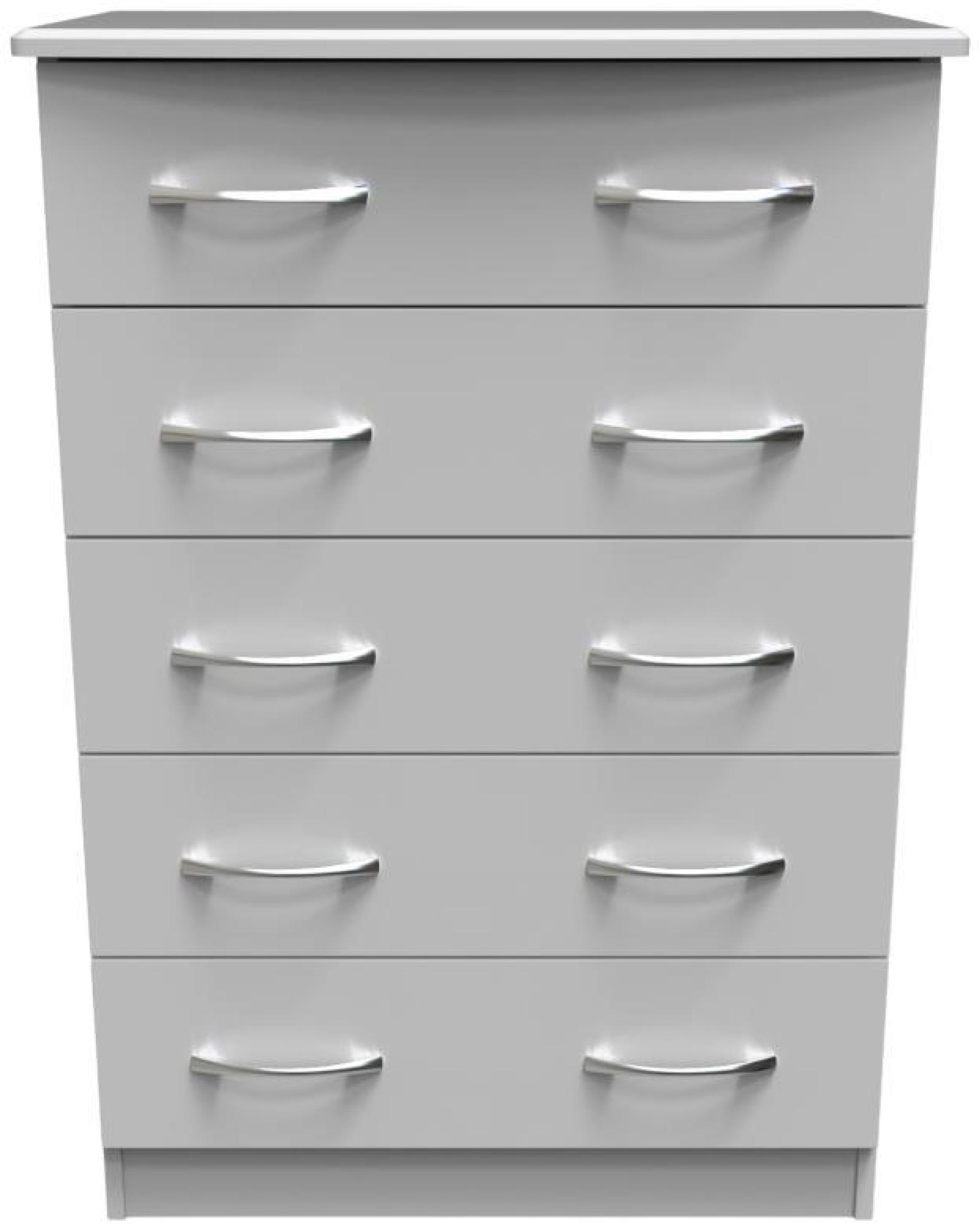 Eve Grey 5 Drawer Chest