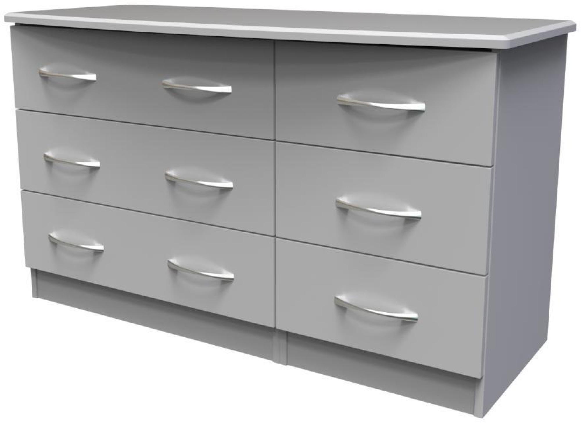 Eve Dresser - 6 Drawer - Midi - Grey