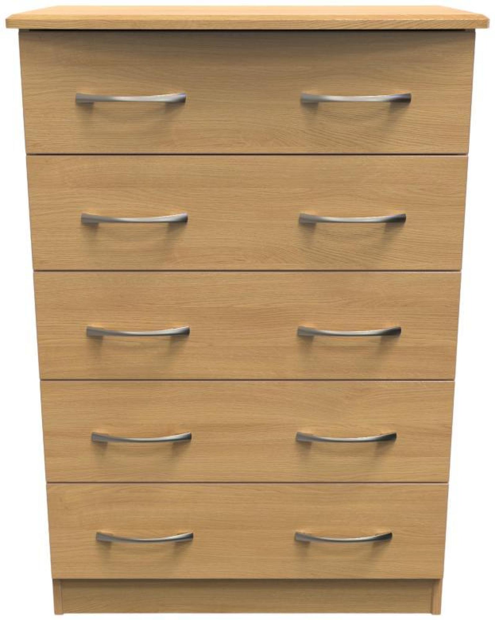 Eve Oak Effect 5 Drawer Chest
