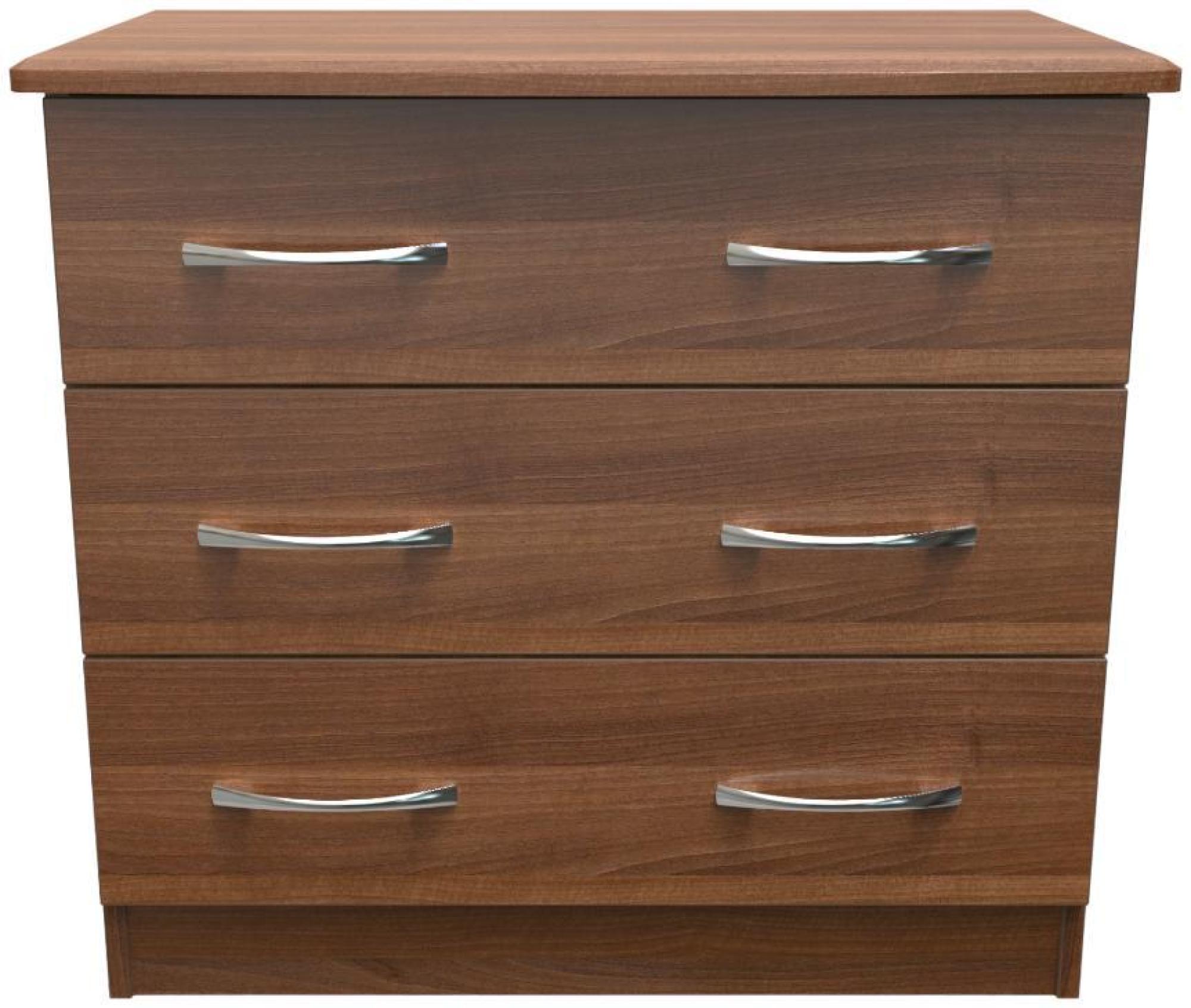 Eve Walnut Effect 3 Drawer Small Chest