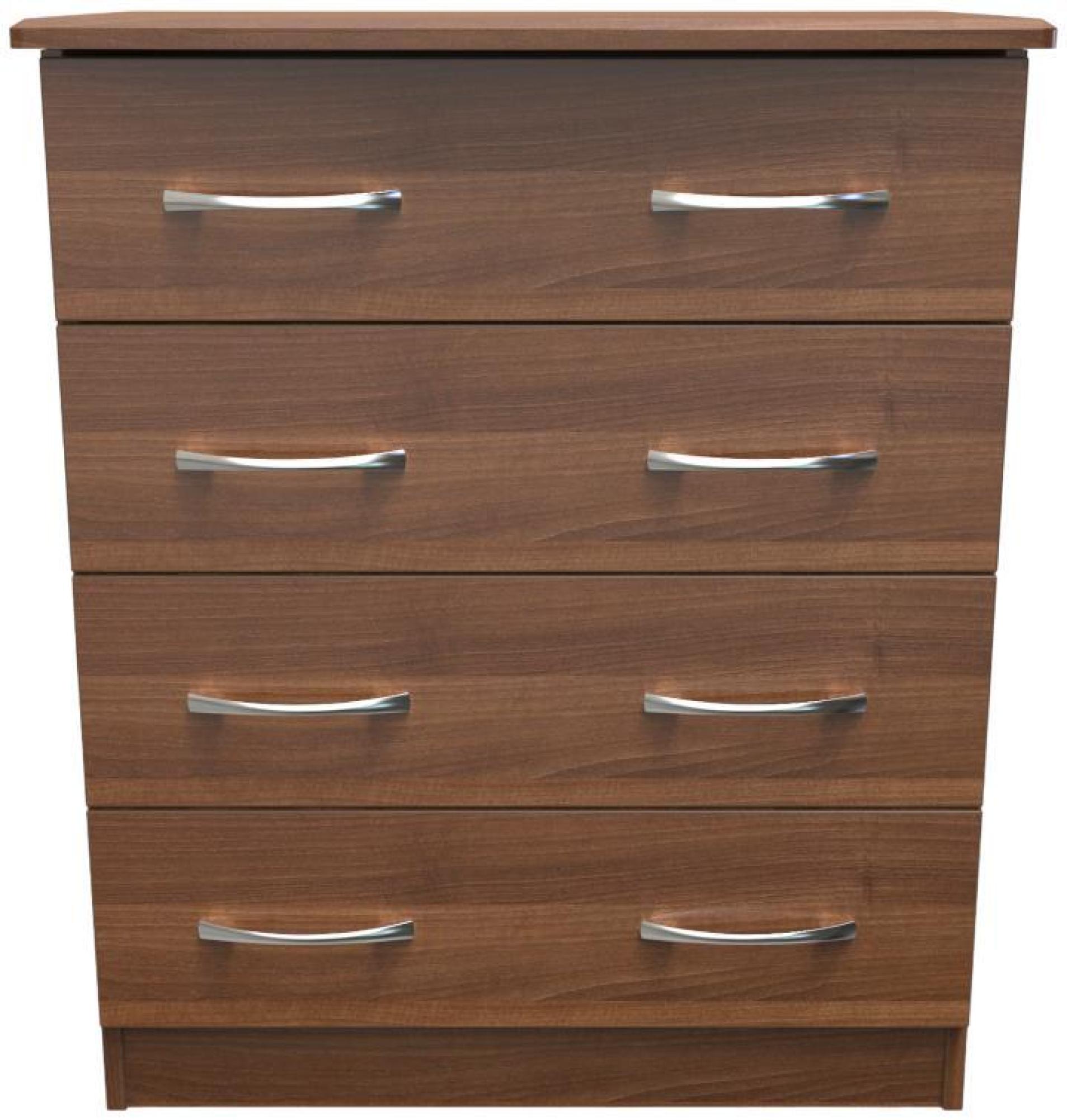 Eve Walnut Effect 4 Drawer Chest