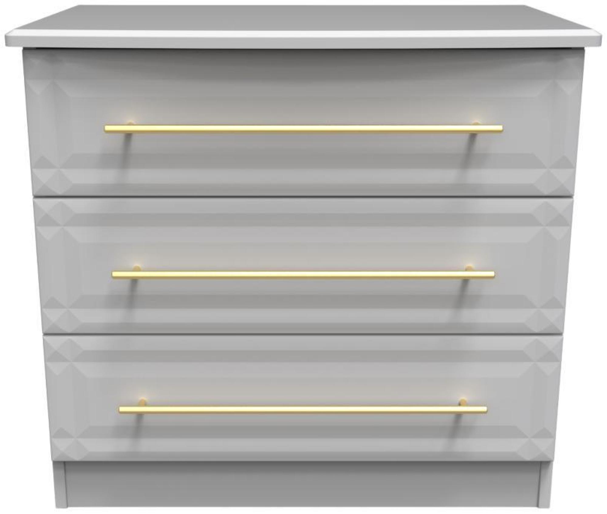 Faye Grey 3 Drawer Small Chest
