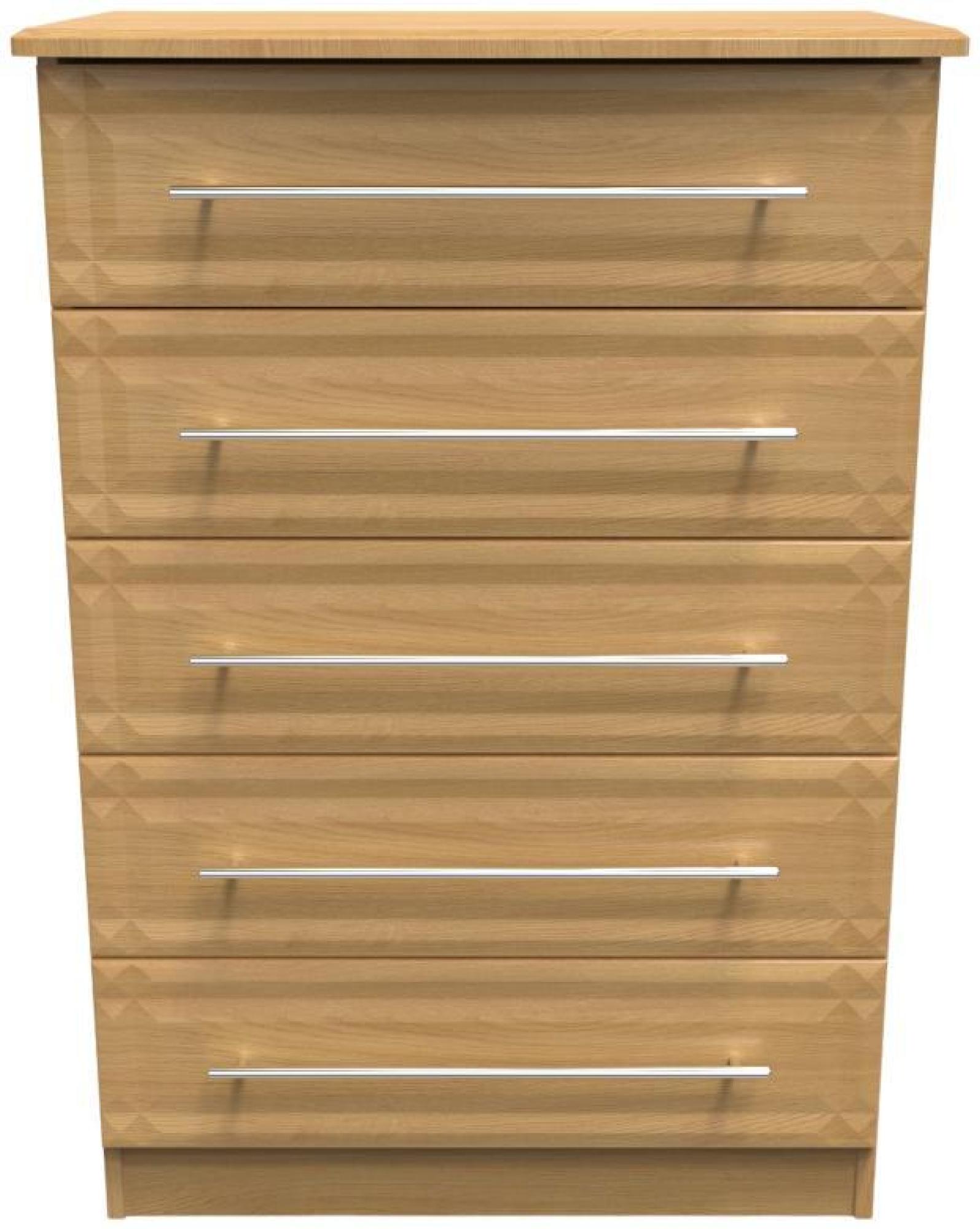 Faye Oak Effect 5 Drawer Chest