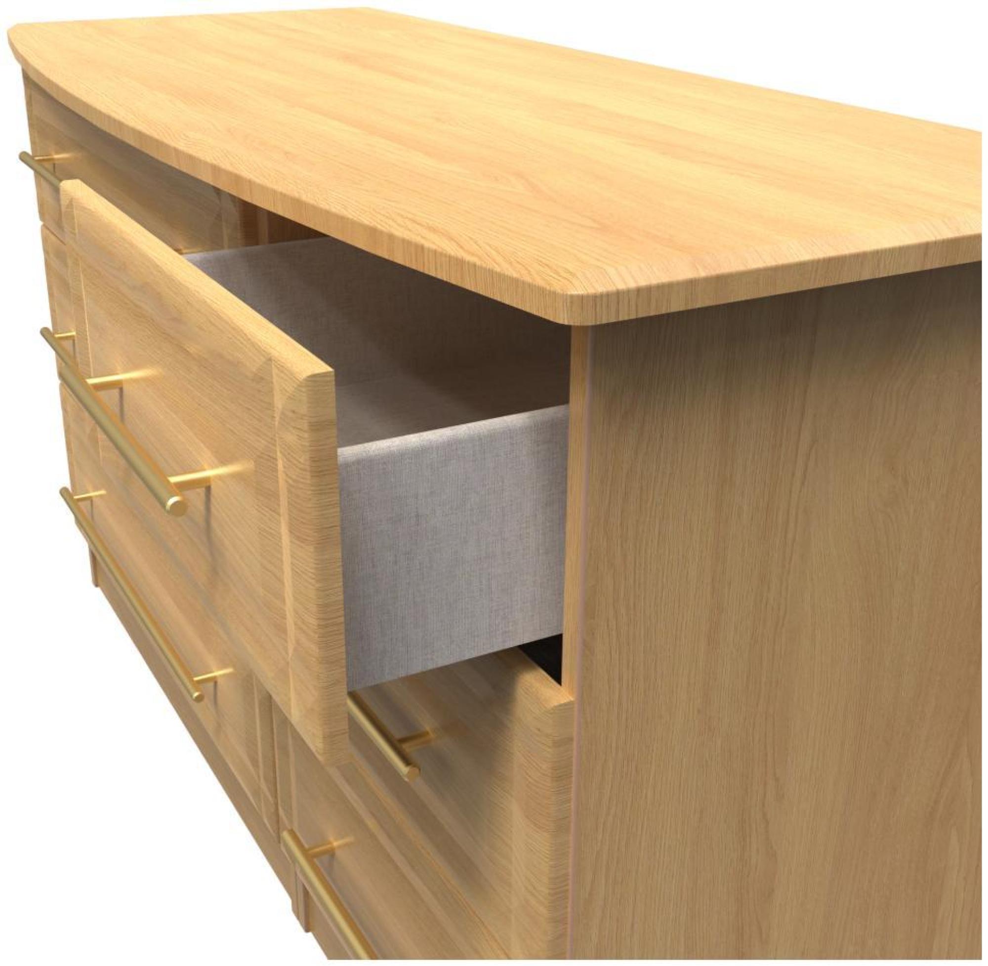 Faye Chest - 6 Drawer Midi - Oak