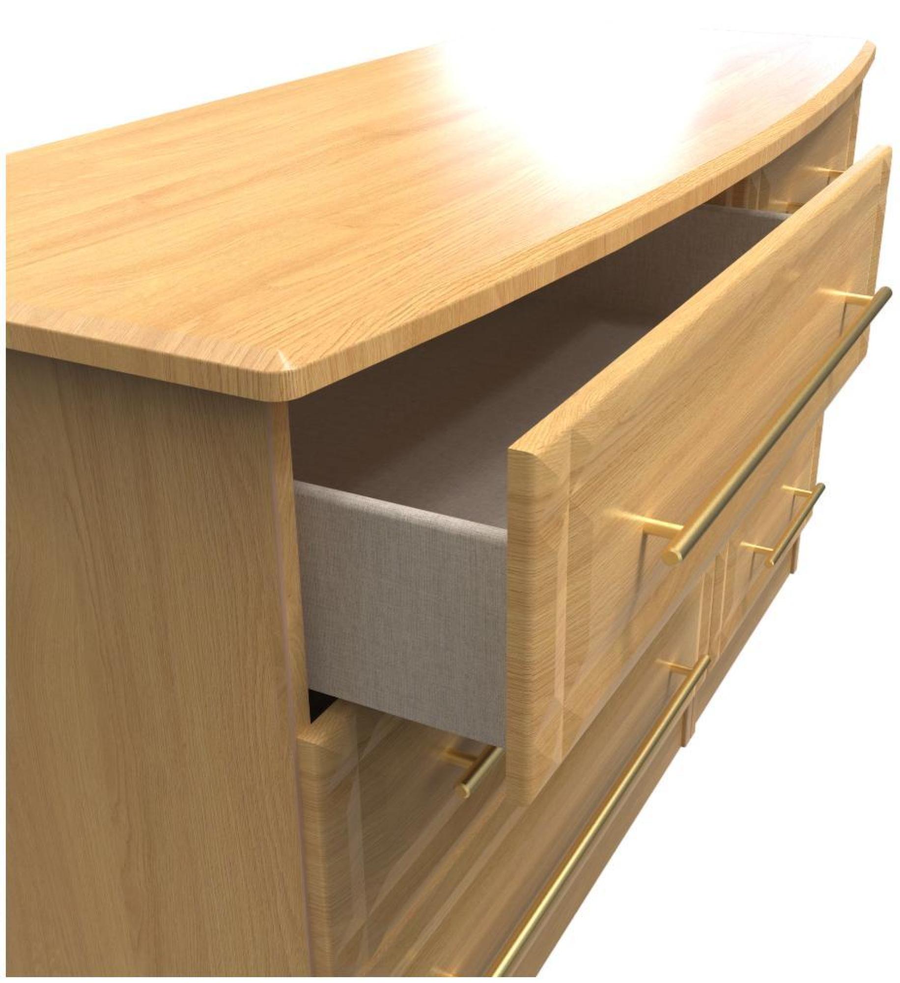 Faye Chest - 6 Drawer Midi - Oak