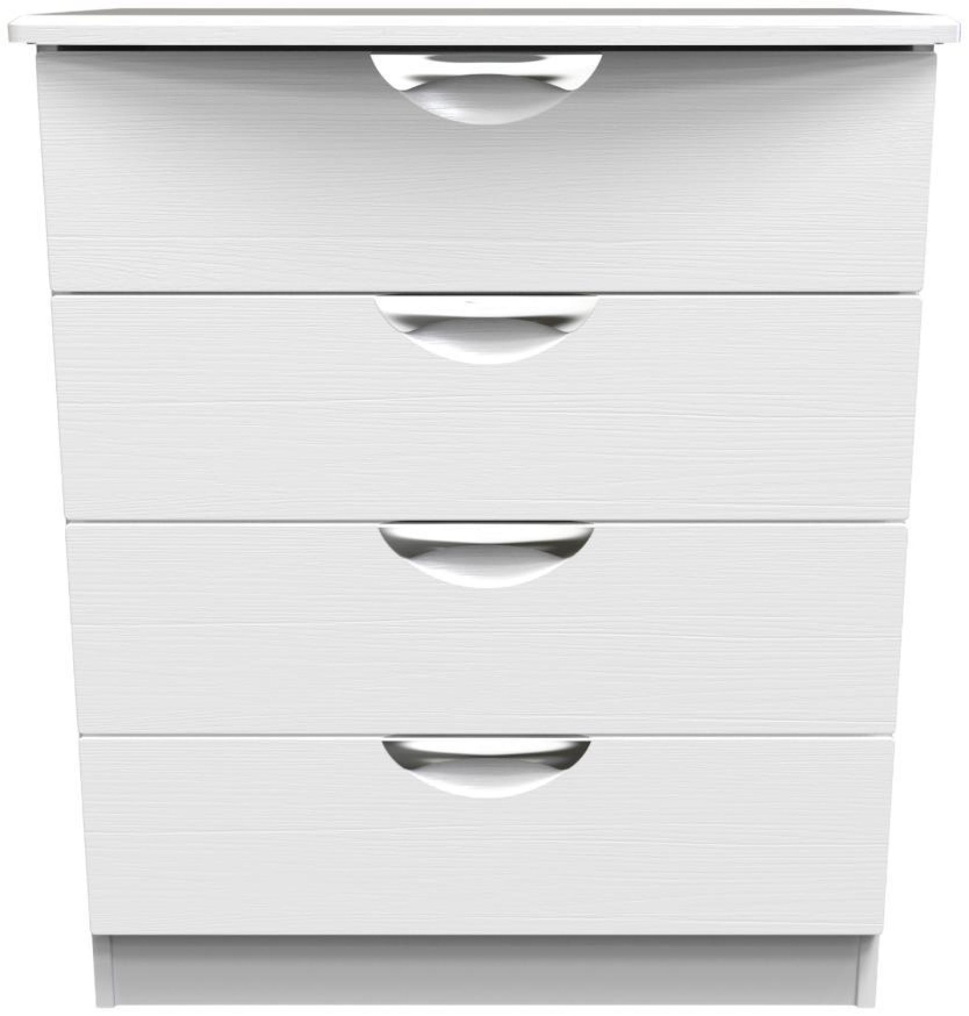Flora White 4 Drawer Chest
