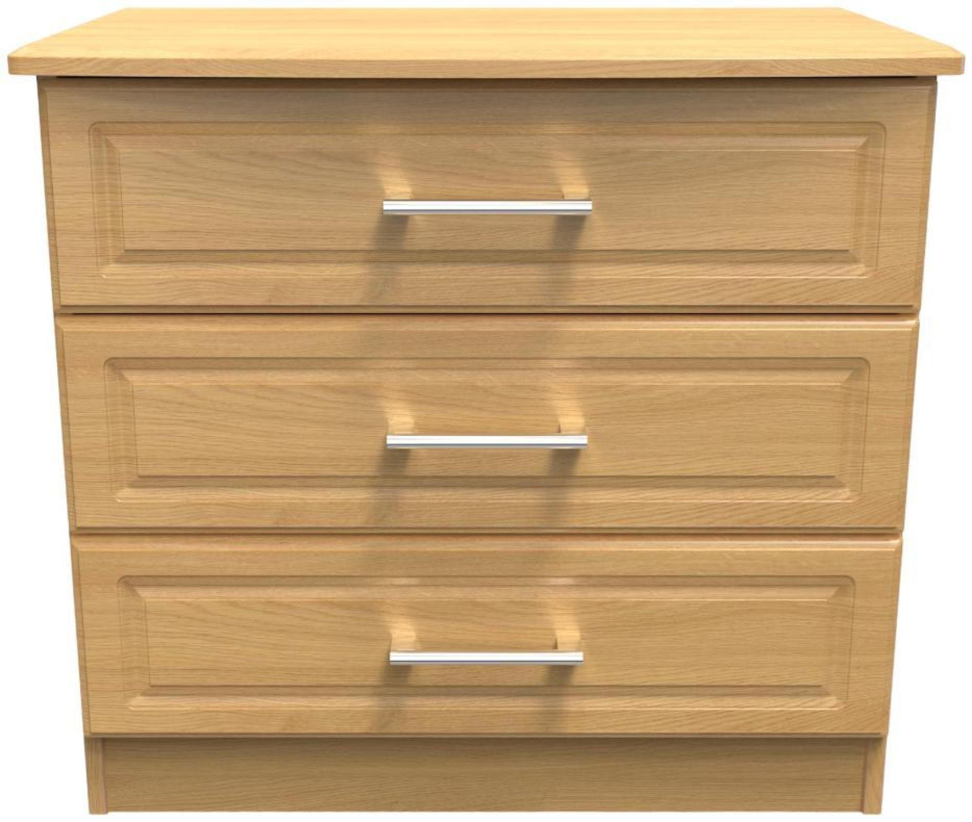Gina Oak Effect 3 Drawer Small Chest