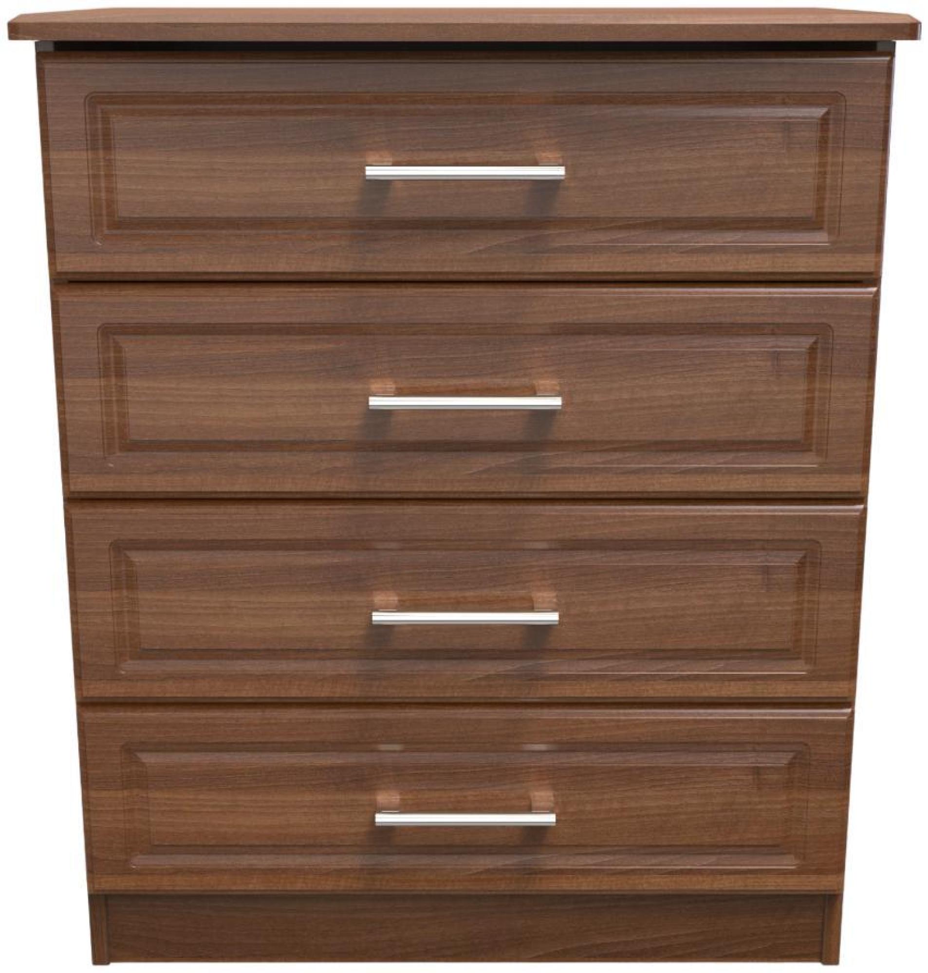 Gina Walnut Effect 4 Drawer Chest