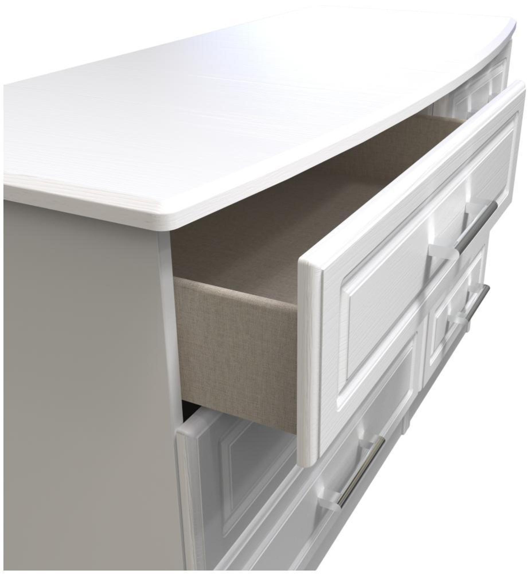 Gina Chest - 6 Drawer - Midi - White