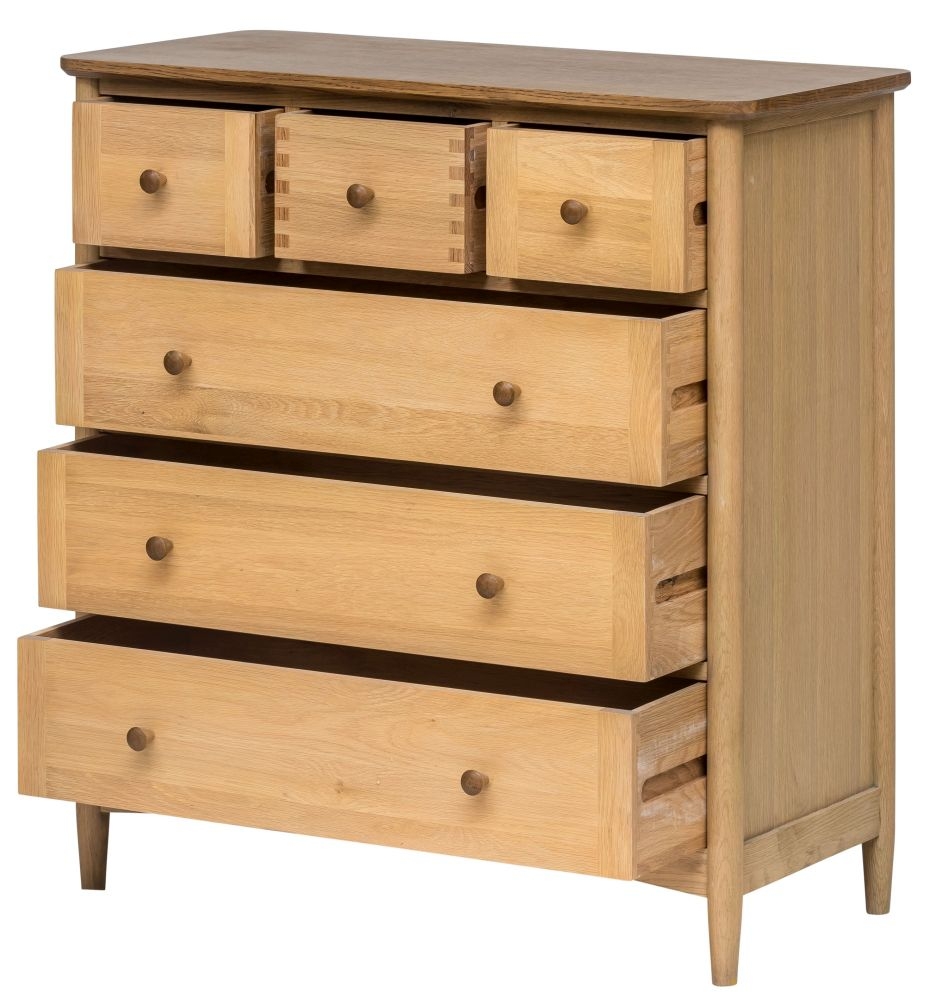 Grace Natural Oak 3 Over 3 Drawer Chest