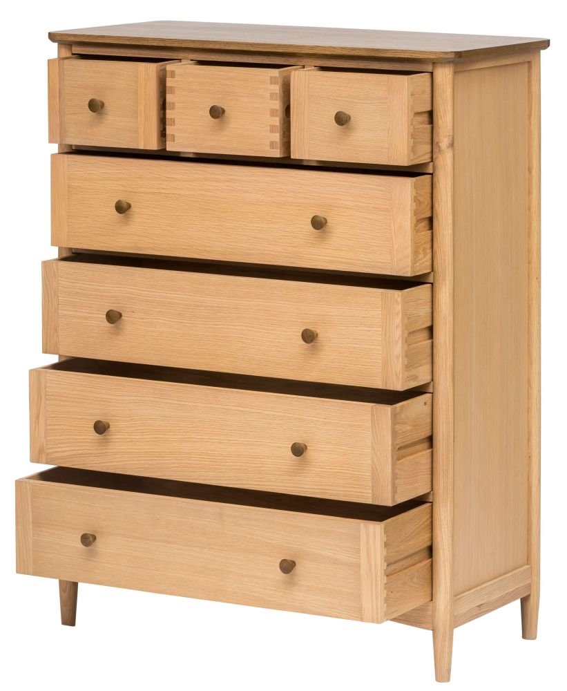 Grace Natural Oak 3 Over 4 Drawer Chest