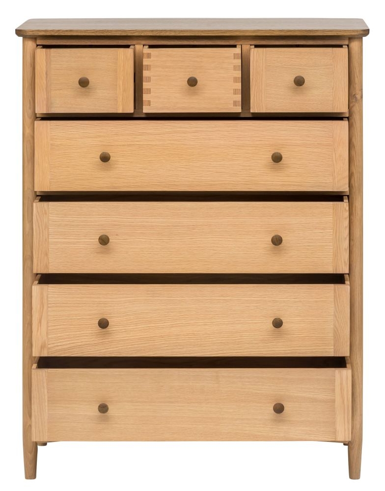 Grace Natural Oak 3 Over 4 Drawer Chest