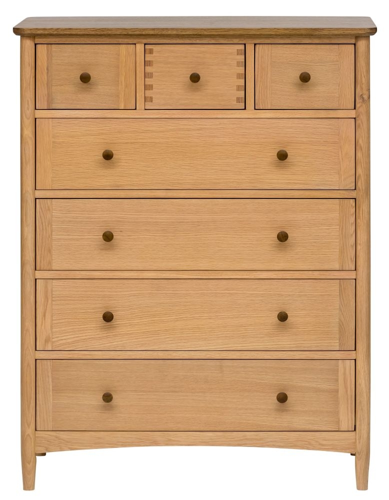 Grace Natural Oak 3 Over 4 Drawer Chest