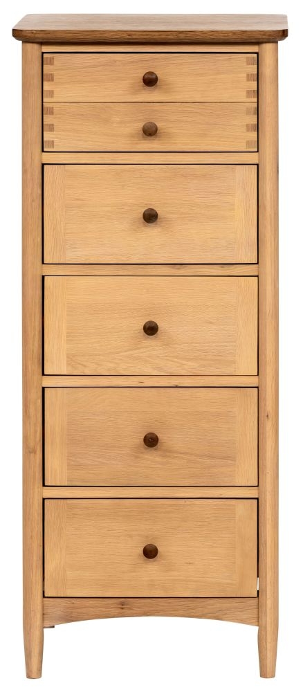 Grace Natural Oak 5 Drawer Chest