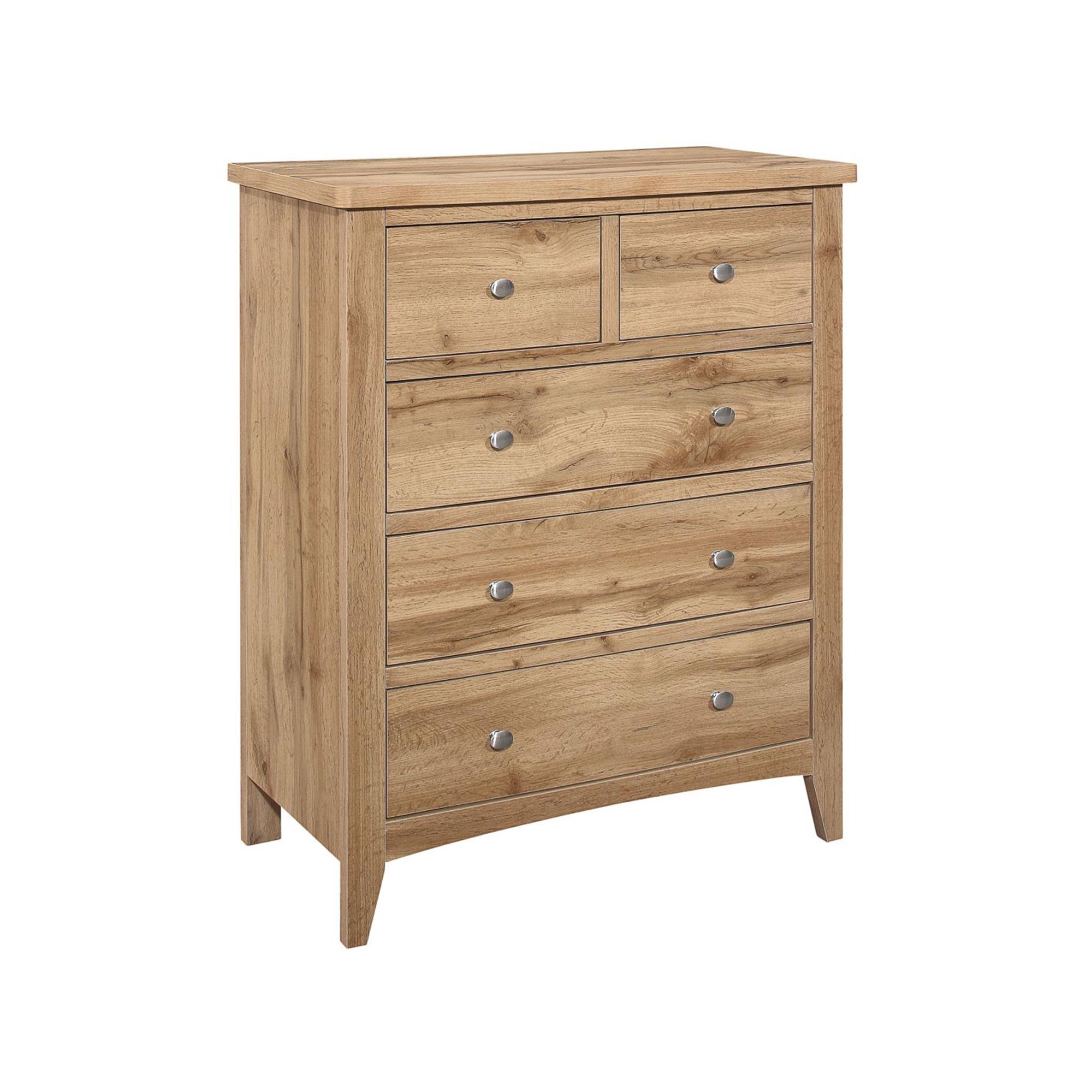 Hampstead Chest - 3+2 Drawer - Rustic Oak 