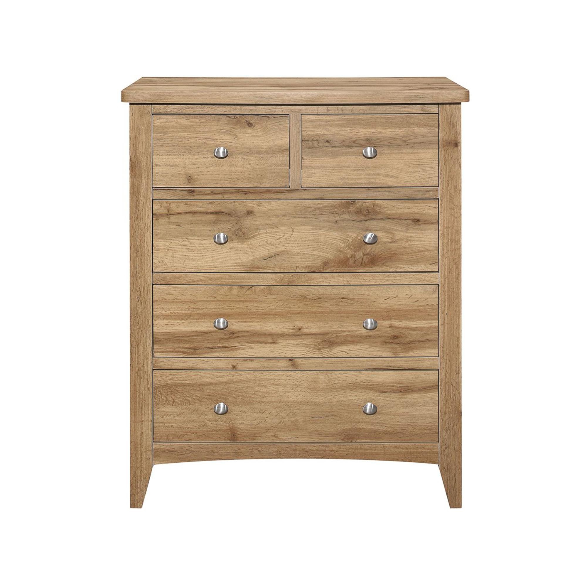 Hampstead Chest - 3+2 Drawer - Rustic Oak 
