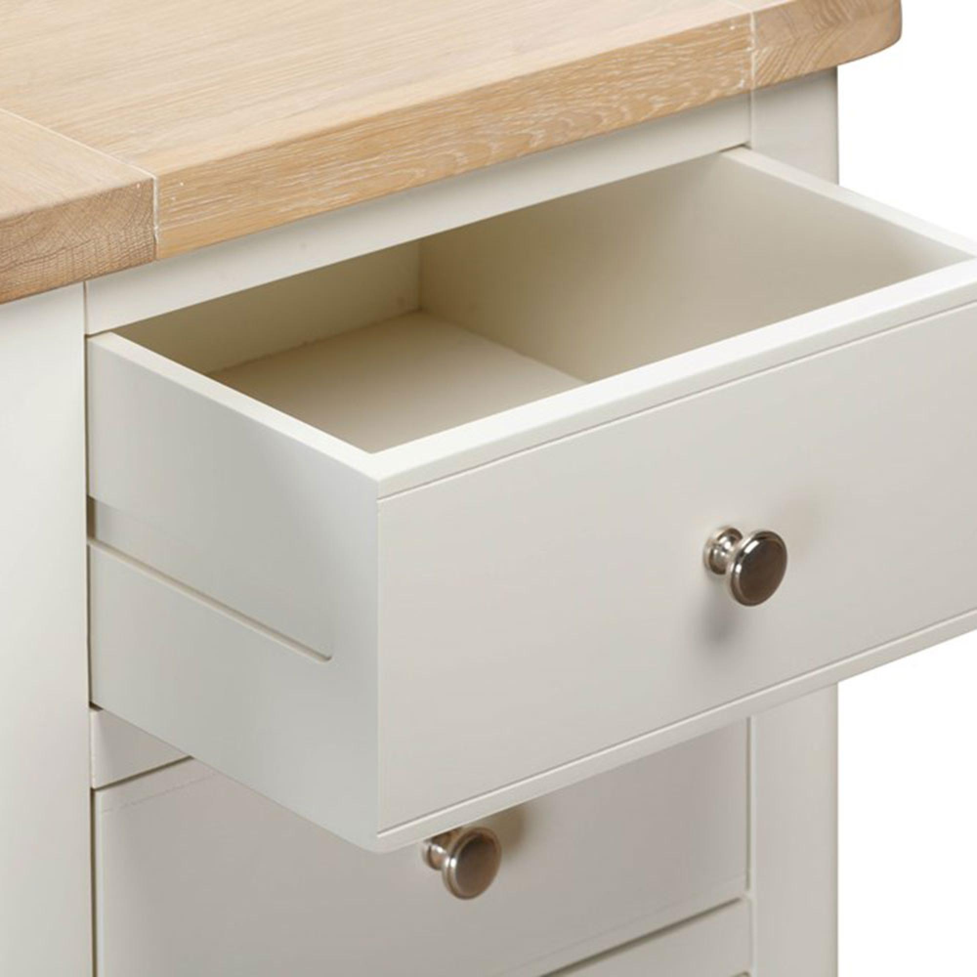 Hayley Chest - 5 Drawer - Tall - Oak and White