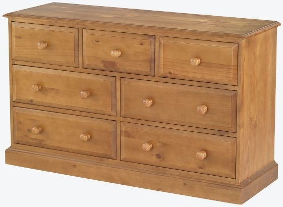 Henbury Pine 3+4 Drawer Wide Chest