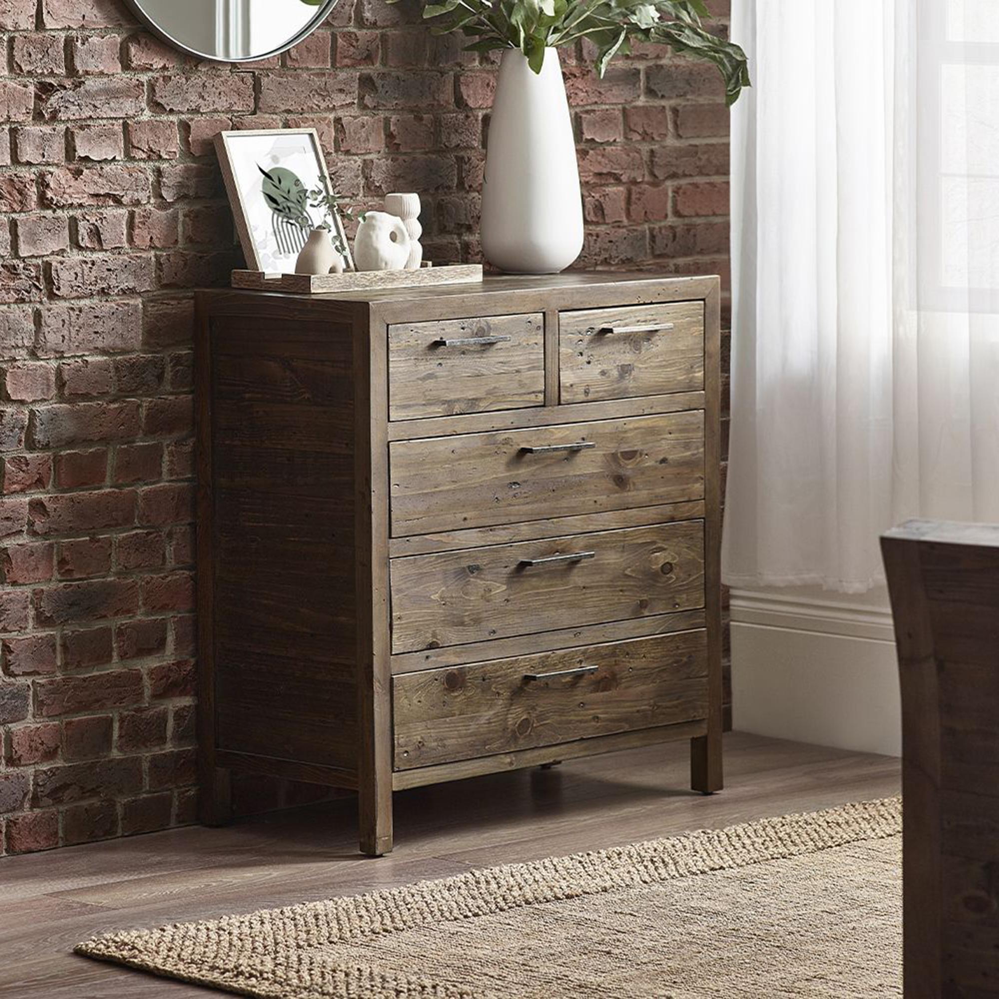 Heritage Chest of Drawers - 3+2 Drawer - Reclaimed Pine